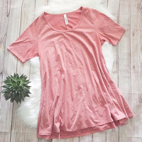 LuLaRoe Tops - LulaRoe Solid Mauve Heathered Perfect Tee